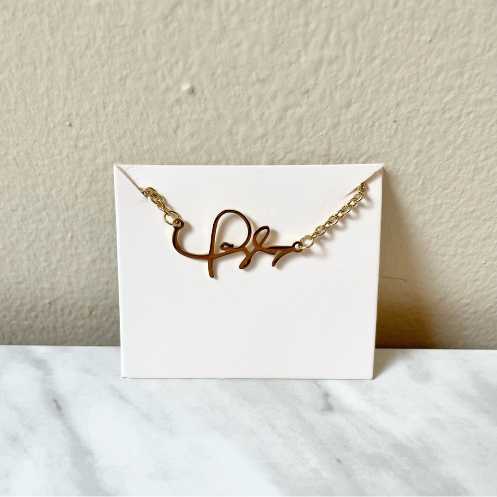 New Taylor Swift gold stainless steel necklace